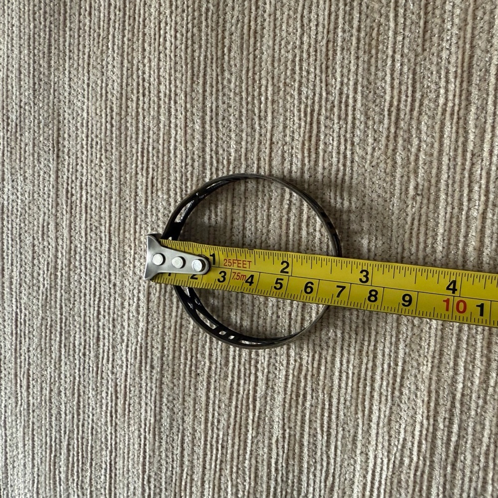 Dark Gold Geometric Cuff Bracelet - Picture 6 of 6